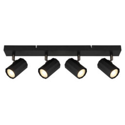 Luminosa Lighting Luminosa James Ceiling Spotlight Bar Matt Black 4X Gu10 - thumbnail 3