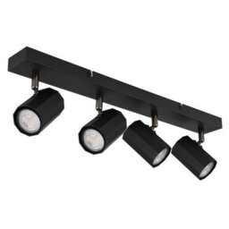Luminosa Lighting Luminosa James Ceiling Spotlight Bar Matt Black 4X Gu10 - thumbnail 2