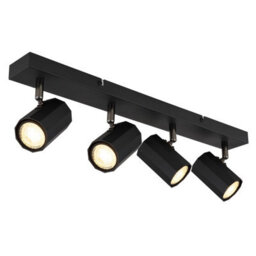 Luminosa Lighting Luminosa James Ceiling Spotlight Bar Matt Black 4X Gu10 - thumbnail 1