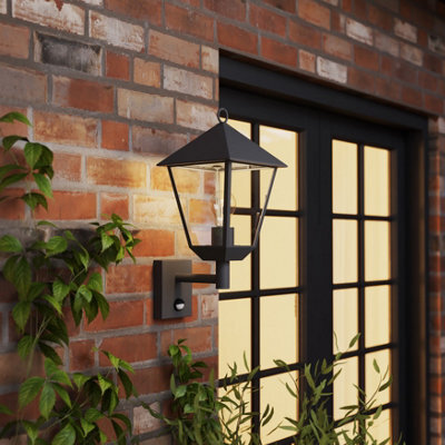 GoodHome Docker Fixed Matt Dark Grey Pir With Motion Sensor Outdoor Wall Light 25W - image 1