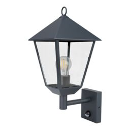 GoodHome Docker Fixed Matt Dark Grey Pir With Motion Sensor Outdoor Wall Light 25W - thumbnail 3