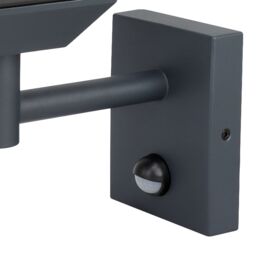 GoodHome Docker Fixed Matt Dark Grey Pir With Motion Sensor Outdoor Wall Light 25W - thumbnail 5