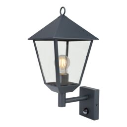 GoodHome Docker Fixed Matt Dark Grey Pir With Motion Sensor Outdoor Wall Light 25W - thumbnail 2