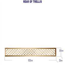 Premier Garden Supplies Elite Diamond Wooden Trellis Panel 6Ft X 1Ft (4 Pack) Standard Lattice Fencing Topper For Climbing Plant Support - thumbnail 7