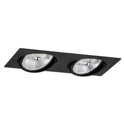 Luminosa Lighting Luminosa Olimp Plus Gu10 Twin Recessed Downlight Black Structure - thumbnail 2