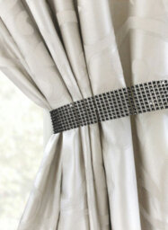 Intimates Diamante Strip Curtain Tieback Pair - Black - thumbnail 1