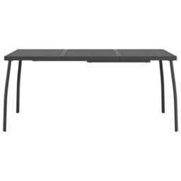 Berkfield 9 Piece Garden Dining Set Anthracite Metal Mesh - thumbnail 7