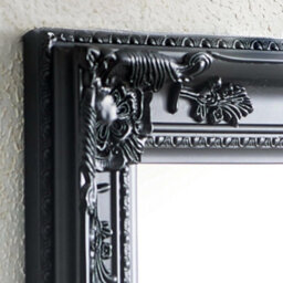 Julian Bowen Palais Black Lean-To Mirror, Wood Frame, Rectangular, Full Length, Freestanding, 170 X 70 X 6Cm - thumbnail 5