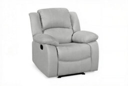 3 Position Manual Grey Recliner Chair For Living Room Varesa - 160 Recline - Room Delivery - thumbnail 4