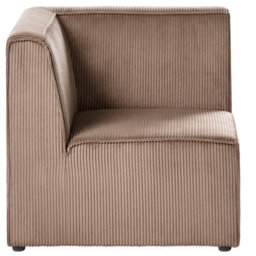 Beliani Modular Corner Sofa 4 Seater Lemvig Corduroy Sand Beige Right Hand - thumbnail 8