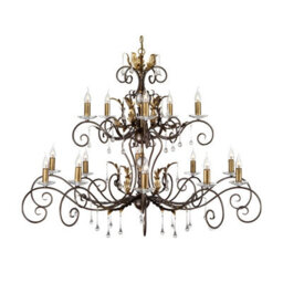 Elegant 15 Bulb Handmade Chandelier Pendant Light In Bronze Finish With E14 Led Bulbs - thumbnail 1