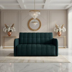 Viva Grand Iii Living Room Sofa Bed With Sleeping Function Wooden Legs Wooden Frame And Storage 85X145X98Cm Turquoise