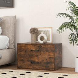 Costway 2-Drawer Dresser Wooden Storage Cabinet Cube Dresser - thumbnail 1