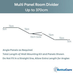 Bettacare Premium Extra Tall Multi Panel Flexible Dog Barrier, Up To 370Cm Wide, Black, 105Cm Tall - thumbnail 3