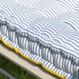 Dibor Vintage Blue Striped Reversible Indoor Outdoor Garden  Bench Cushion (L)105Cm X (W)42Cm - thumbnail 6