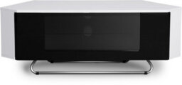 "Centurion Supports Hampshire Corner-Friendly White With Beam-Thru Remote Friendly Black Door Up To 50"" Flat Screen Tv Cabinet" - thumbnail 6