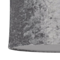 First Choice Lighting Romana - Brushed Chrome Touch Table Lamp With Grey Crushed Velvet - thumbnail 3