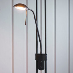 Loops Stylish 1800mm Tall Mother & Child Floor Lamp In Black With Opal Glass Shade - thumbnail 3