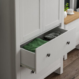 Lassic Vida Designs Arlington White 2 Door 2 Drawer Wardrobe (H)1875mm (W)840mm (D)495mm - thumbnail 5