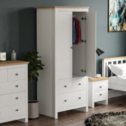 Lassic Vida Designs Arlington White 2 Door 2 Drawer Wardrobe (H)1875mm (W)840mm (D)495mm - thumbnail 4