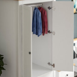 Lassic Vida Designs Arlington White 2 Door 2 Drawer Wardrobe (H)1875mm (W)840mm (D)495mm - thumbnail 7