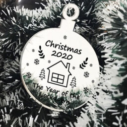Red Ocean Christmas 2020 Engraved Bauble Lockdown Gift Christmas Tree Decoration Family Gift - thumbnail 1