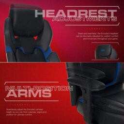 Xample Dps Encode Gaming Chair With Adjustable Headrest, Lumbar Support, Pu Leather, Tilt Lock, Height Adjustable Arms & 136Kg Capacity - thumbnail 7