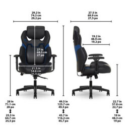 Xample Dps Encode Gaming Chair With Adjustable Headrest, Lumbar Support, Pu Leather, Tilt Lock, Height Adjustable Arms & 136Kg Capacity - thumbnail 2