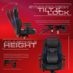 Xample Dps Encode Gaming Chair With Adjustable Headrest, Lumbar Support, Pu Leather, Tilt Lock, Height Adjustable Arms & 136Kg Capacity - thumbnail 6