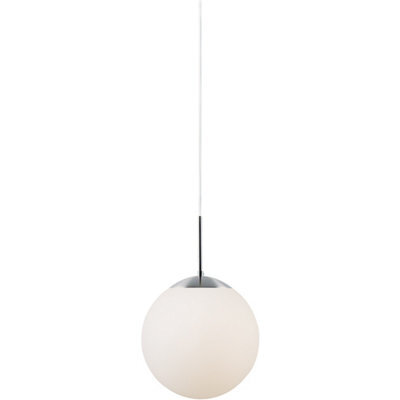 Nordlux Cafe Glass Pendant Light Hand Blown Glass White,mains - image 1