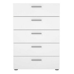 Wyld Haus Daejeon 5-Drawer Chest In White And Natural Oak Effect - thumbnail 6