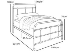 Burford Vintage Victorian Style Metal Bed Frame - Single 3Ft - thumbnail 4