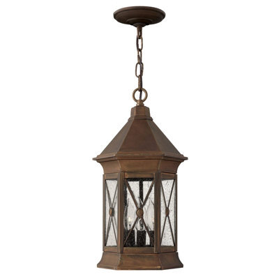 Stylish Outdoor Ip44 3 Bulb Chain Lantern Light With Led E14 Bulbs For Exterior Use
