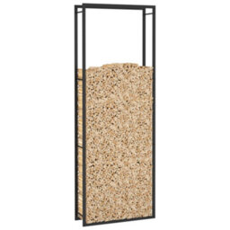 Vidaxl Firewood Rack Matt Black 80X28X222 Cm Steel Firewood Racks - thumbnail 5