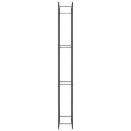 Vidaxl Firewood Rack Matt Black 80X28X222 Cm Steel Firewood Racks - thumbnail 4