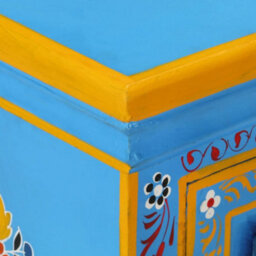 Vidaxl Sideboard Solid Mango Wood Turquoise Hand Painted - thumbnail 6