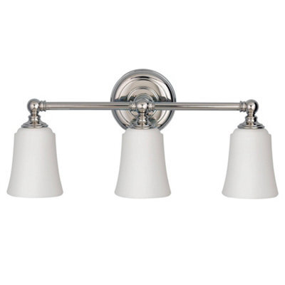 Luminosa Lighting Luminosa Huguenot Lake 3 Light Bathroom Over Mirror Light Polished Chrome Ip44, G9