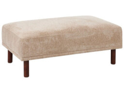 Wyld And Coco Luxehome Beige Water-Repellent Ottoman Footstool With Eucalyptus Legs, 112 X 67 X 44 Cm - thumbnail 3