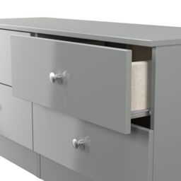 Yarmouth Ready Assembled Matt Grey No Effect 4 Drawer Chest (H)495mm (W)1100mm (D)390mm - thumbnail 4