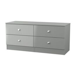 Yarmouth Ready Assembled Matt Grey No Effect 4 Drawer Chest (H)495mm (W)1100mm (D)390mm - thumbnail 2
