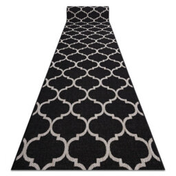 RugsX Runner Sizal Floorlux Design 20608 Moroccan Trellis Black / Silver 70  70X1000 Cm