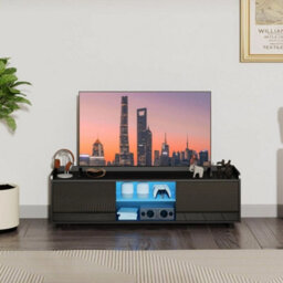 Black 140Cm Tv Stand Rgb Led High Gloss - thumbnail 5