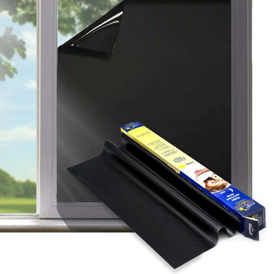 Temporary Blinds For Windows - Static Black Out Bedroom, Travels, Office, & Nursery Room - 8 Metres Blackout Blind By Magic