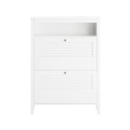 Sobuy Fsr152-W, Hallway Shoe Cabinet Shoe Rack Shoe Storage Cupboard Organizer,white,w80Xd25Xh108 - thumbnail 1