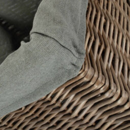 Red Hamper St058Gry Small Square Antique Wash Grey Lined Storage Basket - thumbnail 3