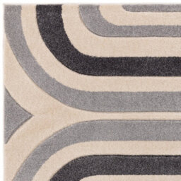 Cream Grey Abstract 13mm Thick Stain-Resistant Rug For Bedroom, Dining Room, Easy To Clean Modern Rug-200Cm X 290Cm - thumbnail 5