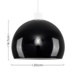 Valuelights Retro Black Arco Style Dome Ceiling Light Shade (D)20Cm - thumbnail 8