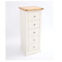 Cabinet Bits Castelli 5 Drawer Narrow Chest Of Drawers Chrome Knob - thumbnail 3
