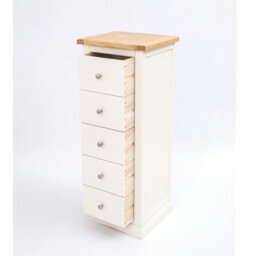 Cabinet Bits Castelli 5 Drawer Narrow Chest Of Drawers Chrome Knob - thumbnail 4