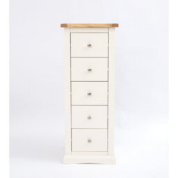 Cabinet Bits Castelli 5 Drawer Narrow Chest Of Drawers Chrome Knob - thumbnail 1